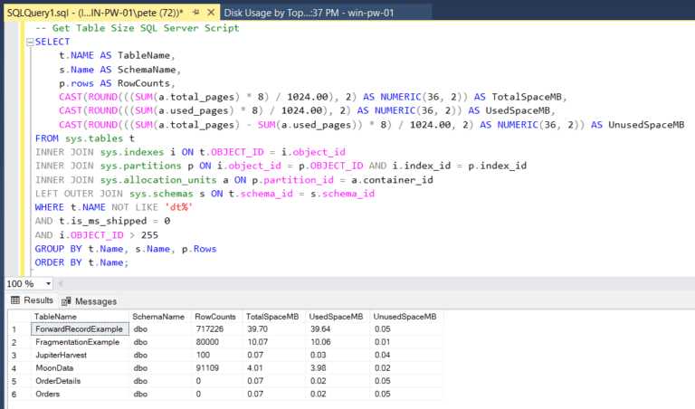 How to Check Table Sizes in SQL Server - SQL DBA Blog