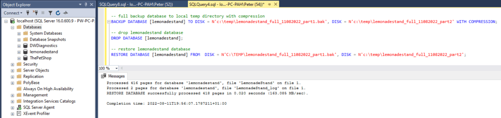 MSSQL Database Restore