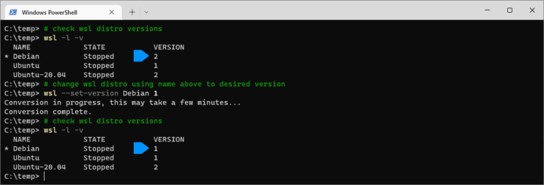 How to Downgrade from WSL Version 2 to WSL Version 1 - MSSQL DBA Blog