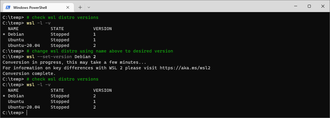 How to Upgrade WSL from Version 1 to Version 2
