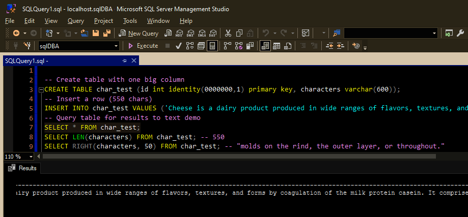 SSMS Maximum Characters Displayed SQL DBA Blog