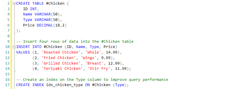 Temp Tables in SQL Server