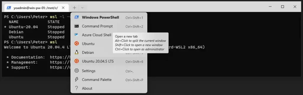 Open WSL Ubuntu